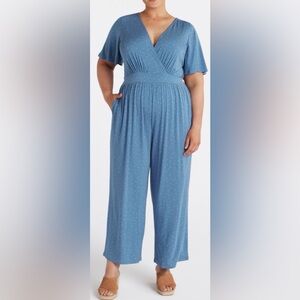Market & Spruce Blue Jumpsuit